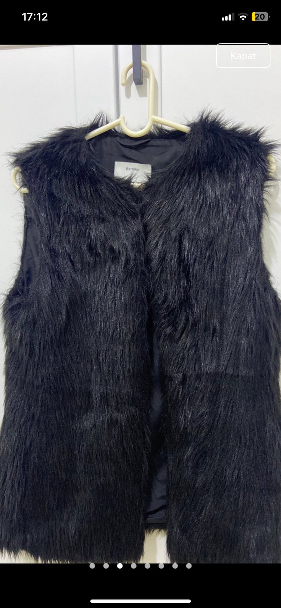 Siyah Kürklü Kadın Yelek - Görsel 4
