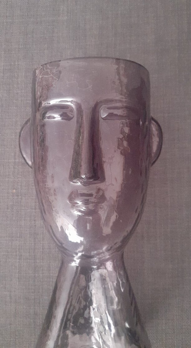 Yüz Figürin Dekoratif  Cam Obje/VAZO - Görsel 2