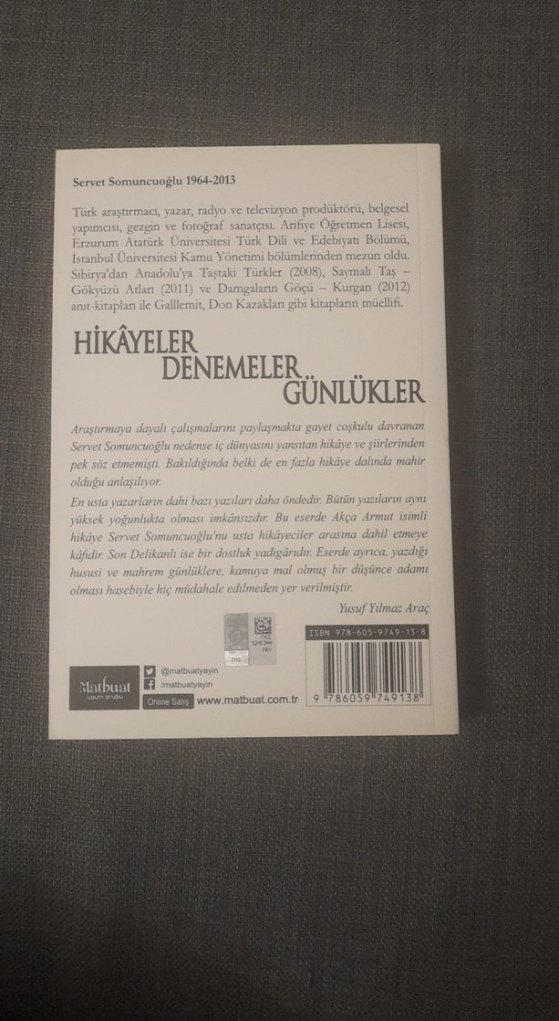 Hikâyeler, Denemeler, Günlükler - Servet Somuncuoğlu - Görsel 2