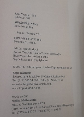 Müsameretname - Emin Nihad Bey - Görsel 13