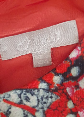 Twist TWİST DESENLİ Kırmızı Bohem Elbise