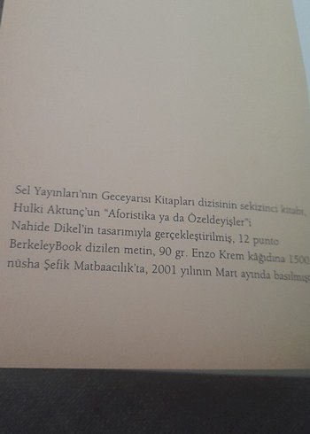 Aforistika ya da Özeldeyişler - Hulki Aktunç - Görsel 20