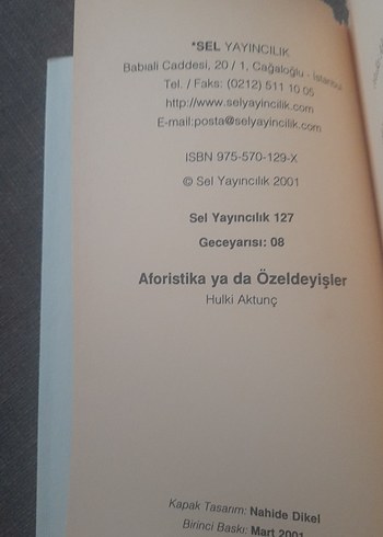 Aforistika ya da Özeldeyişler - Hulki Aktunç - Görsel 8