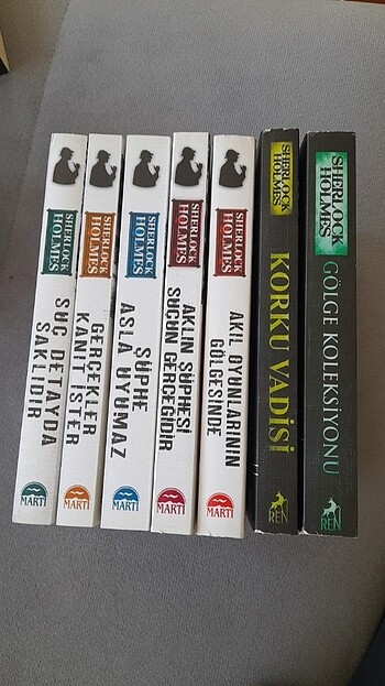 7 adet Sherlock Holmes Kitabı/Ren Kitap, Martı Yayınları 