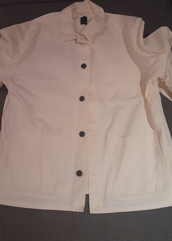 H&M ERKEK REGULAR FİT Kırık Beyaz Düğmeli Midi Takım/XXL/H&M