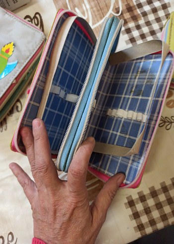 Çocuklar için işlemeli renkli fermuarlı cüzdan - Görsel 7