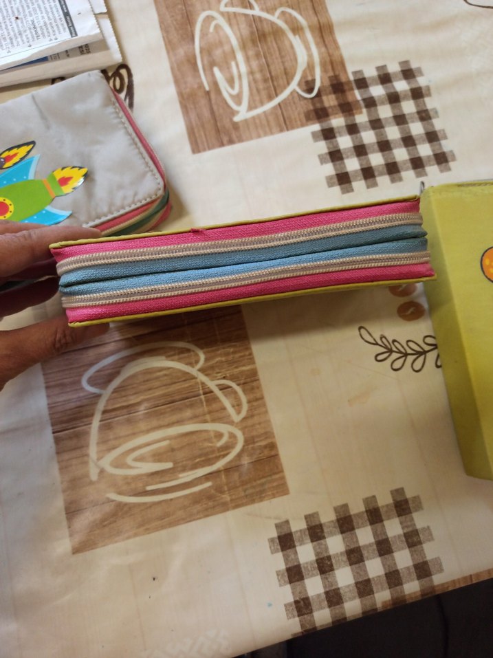 Çocuklar için işlemeli renkli fermuarlı cüzdan - Görsel 2