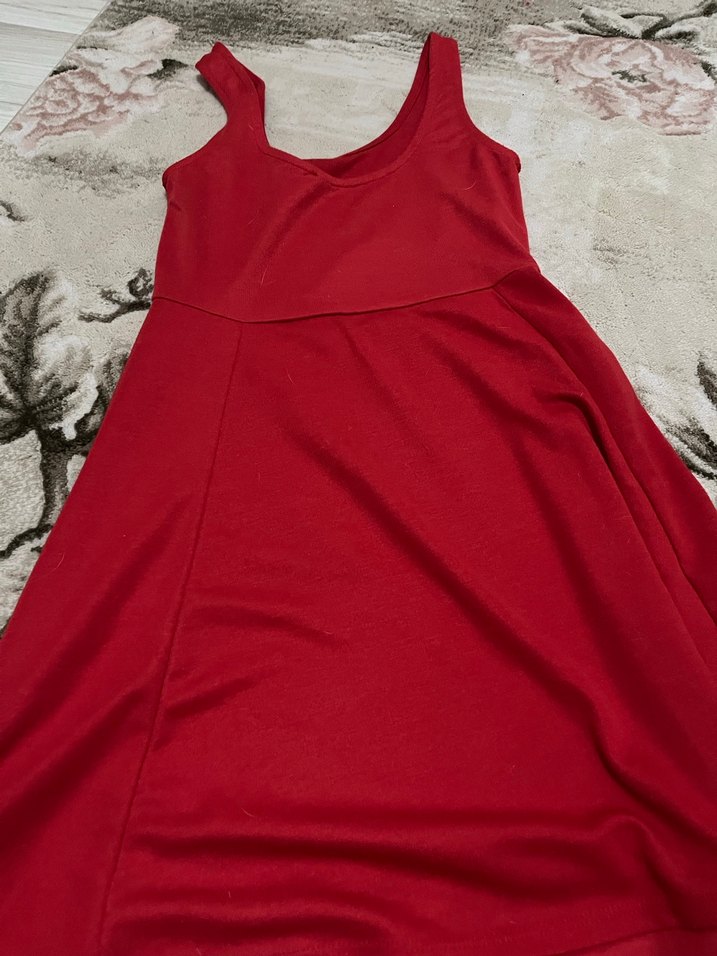 Kırmızı Mini Kadın Elbise - Görsel 2