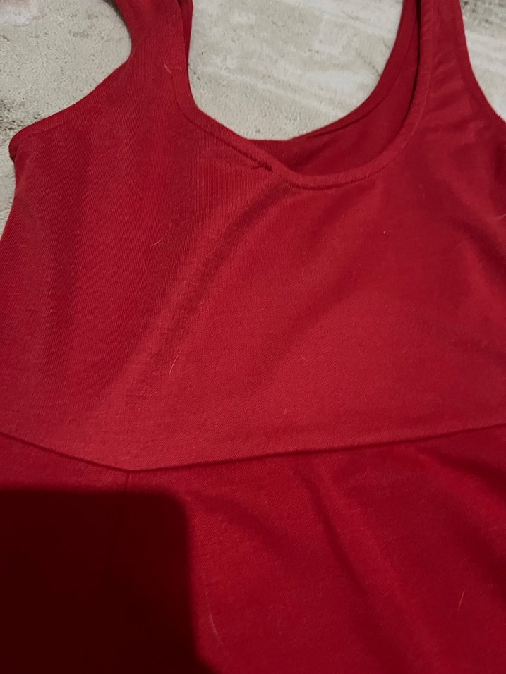 Kırmızı Mini Kadın Elbise - Görsel 3