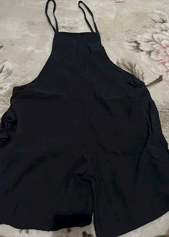 Siyah Kolsuz Keten Midi Tulum - Görsel 2