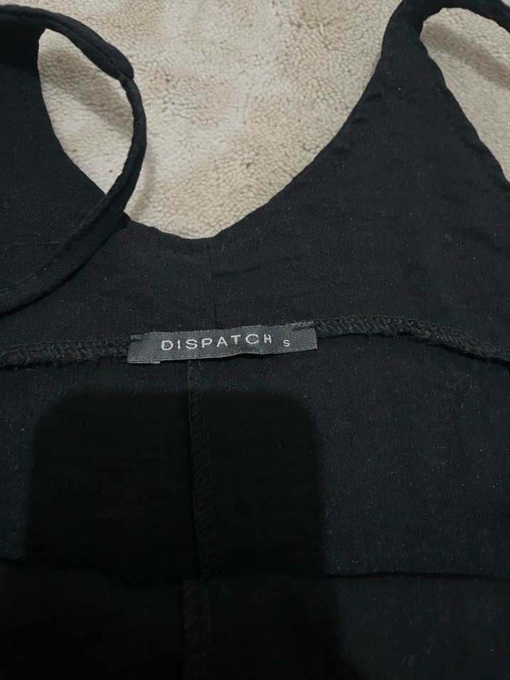 Siyah Kolsuz Keten Midi Tulum - Görsel 3