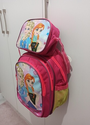 Beden Elsa Anna 2li ilkokul beslenmeli sırt çantası