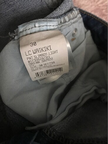 30 Beden mavi Renk LCW slimboy jean