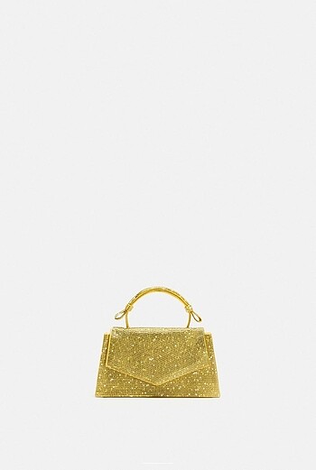 Zara mini parlak city çanta
