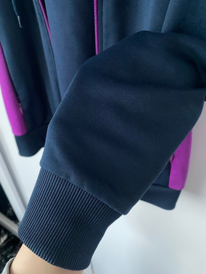 Mor Detaylı Kapüşonlu Fermuarlı Kadın Ceket eşofman üstü - Görsel 3