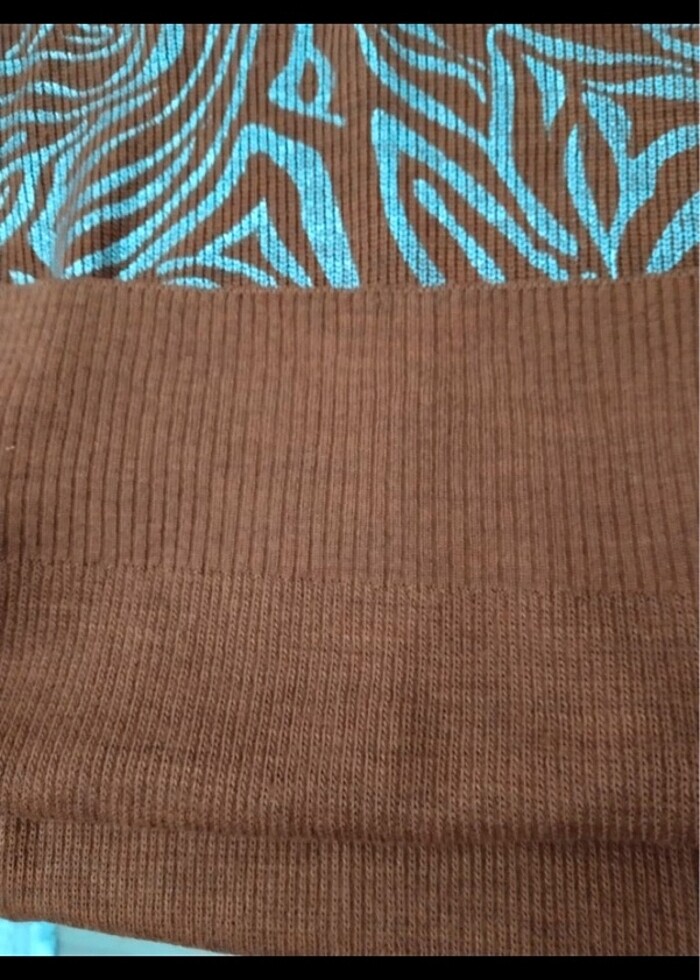 Kahverengi kazak tunik - Görsel 3