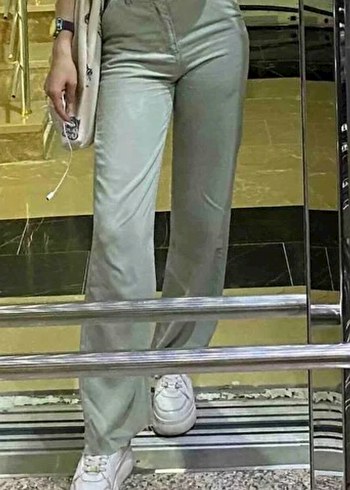 Yeşil haki Kadın  pantolon - Görsel 4