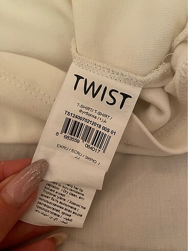 s Beden ten rengi Renk Twist t-shirt