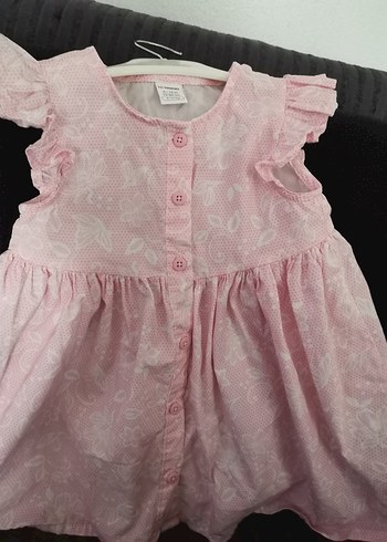 LC Waikiki Kız Çocuk Pembe Fırfırlı Elbise