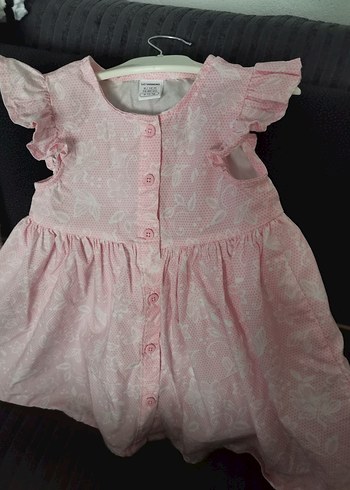 Kız Çocuk Pembe Fırfırlı Elbise