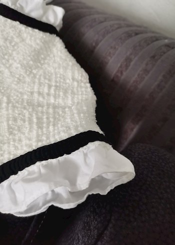 12-18 Ay Beden beyaz Renk Kısa Kollu Beyaz Kız bebek Elbisesi