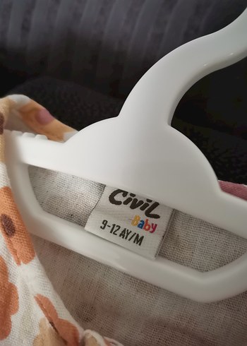 9-12 Ay Beden Çiçek Desenli Kız bebek Elbise