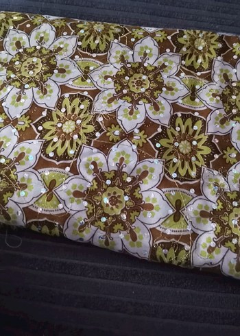  Beden kahverengi Renk Pullu çiçekli polyester çift en kumaş