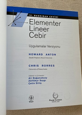Elementer Lineer Cebir Uygulamalar Versiyonu Kitap - Görsel 5
