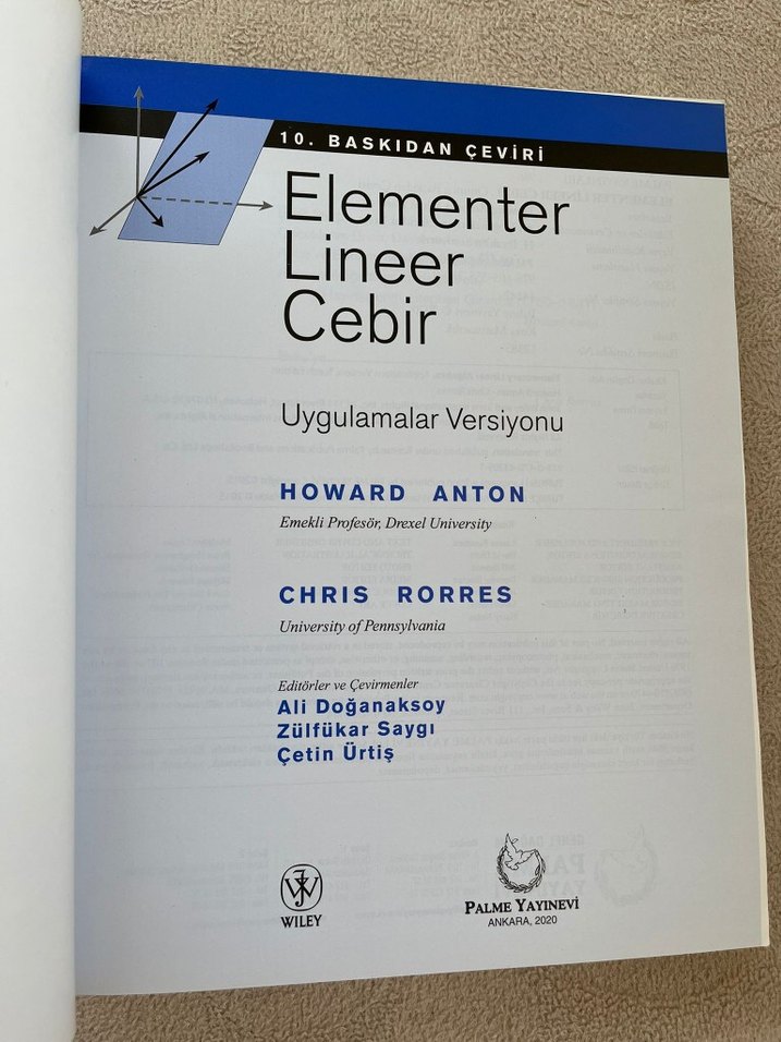 Elementer Lineer Cebir Uygulamalar Versiyonu Kitap - Görsel 5