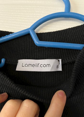 Siyah Uzun Kollu Yüksek Yaka Kadın Elbise - Görsel 2