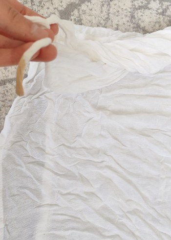 s Beden Nakışlı, Kemerli Beyaz Bohem Kadın Bluz