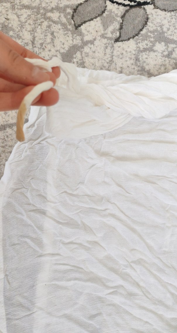 Nakışlı, Kemerli Beyaz Bohem Kadın Bluz - Görsel 3