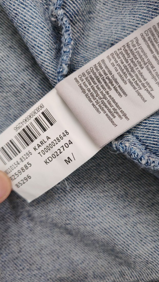 Kapüşonlu Düğmeli Mavi Denim Ceket - Görsel 2