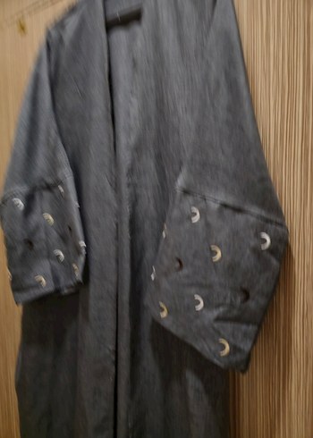 Ay nakışlı abaya/kimono - Görsel 2