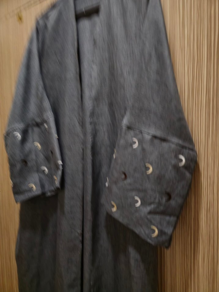 Ay nakışlı abaya/kimono - Görsel 2