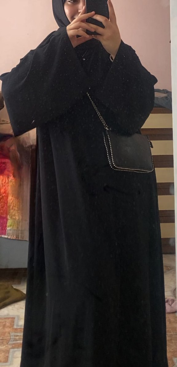 siyah fiyonklu abaya - Görsel 4