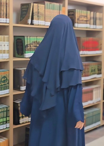 lacivert şifon sufle - Görsel 3