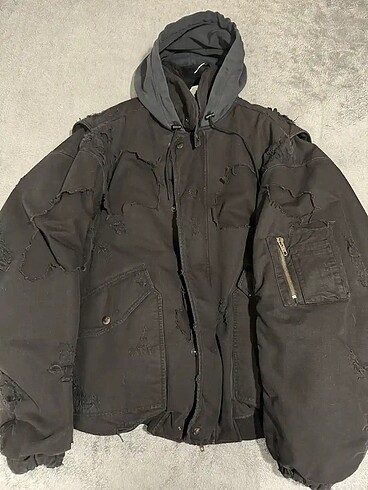 tek beden Beden Balenciaga Destroyed Bomber Jacket