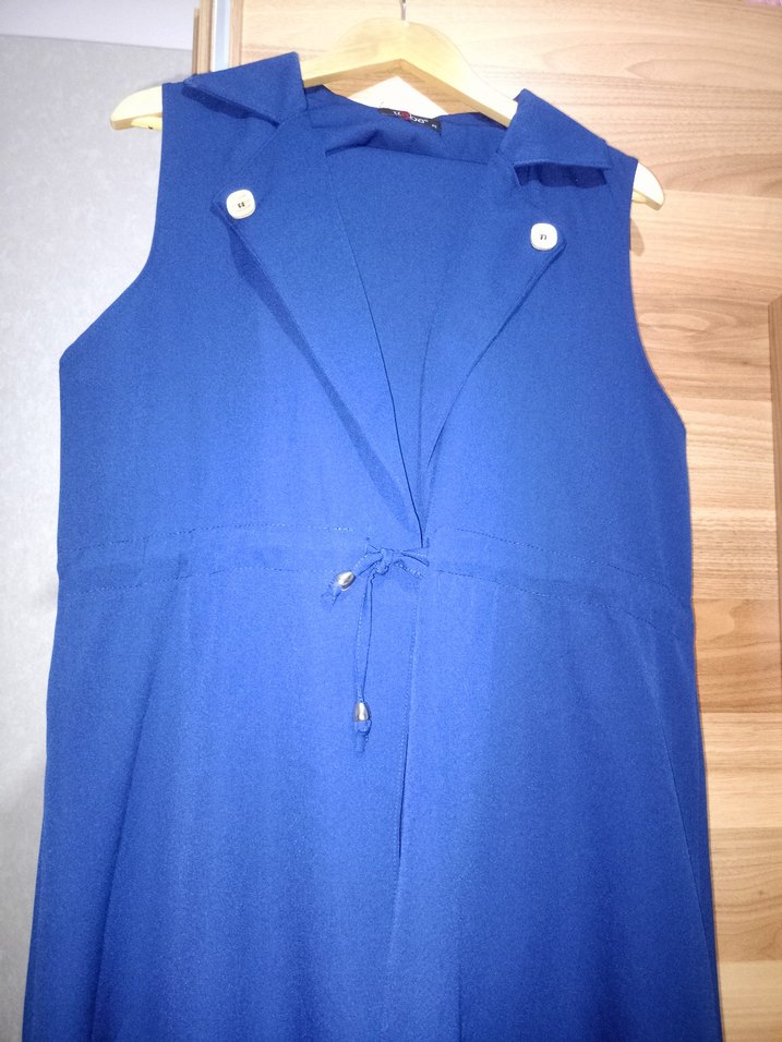 Düğmeli Kolsuz Uzun tunik takımı - Görsel 2