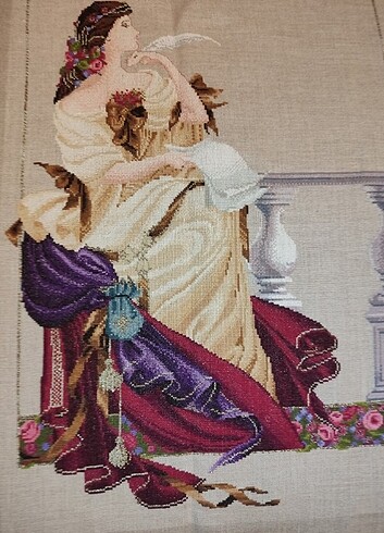 Ünlü Petit point Antika işleme goblen ünlü blr tablo