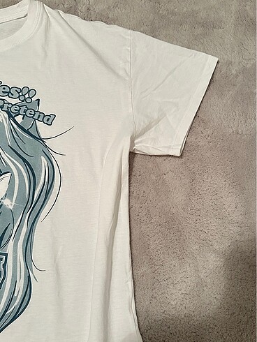 Bershka Bershka anime baskılı beyaz tshirt