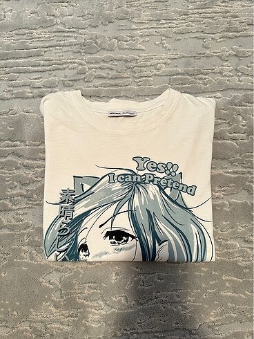 Bershka oversize anime baskılı tshirt