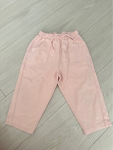 Zara pembe kız çocuk keten pantolon