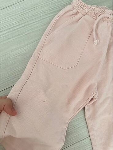 Zara Zara pembe kız çocuk keten pantolon