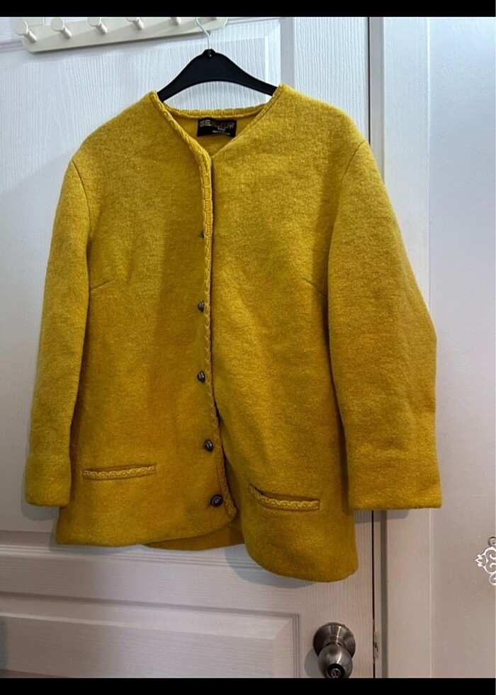 Kadın keçe mont ceket - Görsel 4