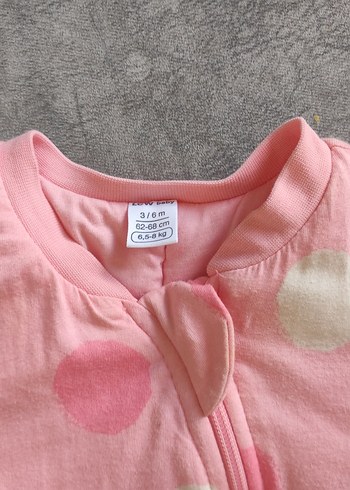 Pembe Puantiyeli Bebek Kız Tulumu - Görsel 4