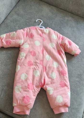 Pembe Puantiyeli Bebek Kız Tulumu - Görsel 3