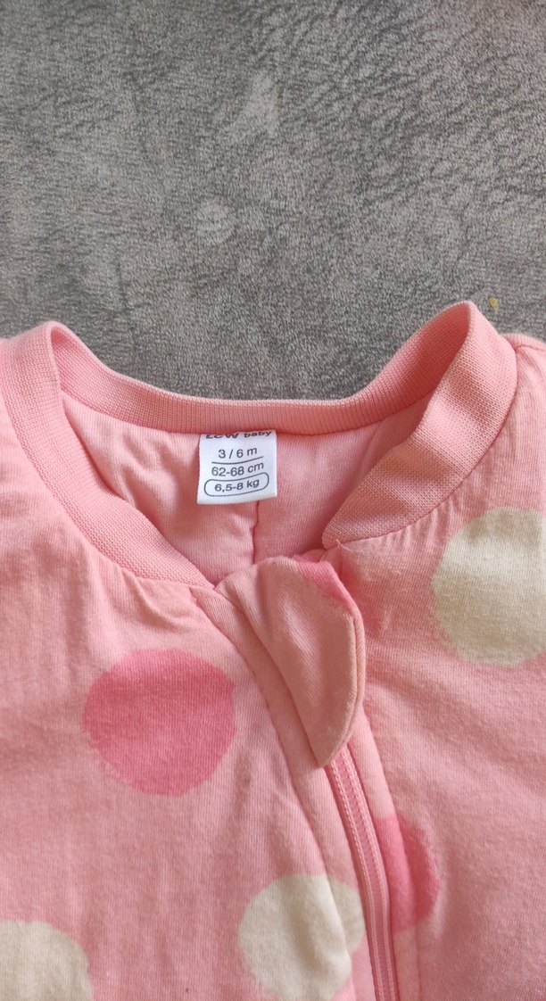 Pembe Puantiyeli Bebek Kız Tulumu - Görsel 4