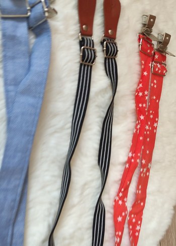 Çocuklar için Çok Renkli Tokalı Askı ve Papyon Seti - Görsel 5