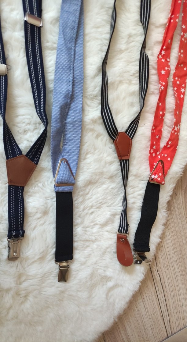 Çocuklar için Çok Renkli Tokalı Askı ve Papyon Seti - Görsel 4